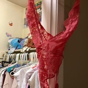 Pink lace size small teddy FASHION NOVA